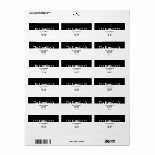 黒モダン旗 ラベル (フルシート)