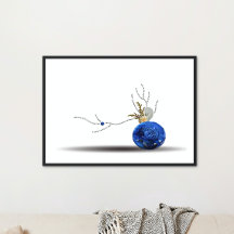 黒モダン日本の海ミニマル引用文アート