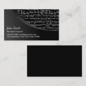 黒モダン曲線航空宇宙技術者 名刺 (正面/裏面)