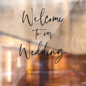 黒モダン書の結婚歓迎 ウィンドウサイン (シート2)