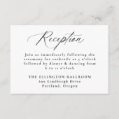 黒モダン書エレガント式披露宴 エンクロージャーカード (正面)