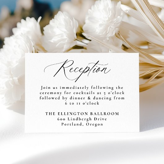 黒モダン書エレガント式披露宴 エンクロージャーカード