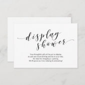 黒モダン書体、シャワー表示 エンクロージャーカード (正面/裏面)