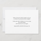 黒モダン書写真卒業 案内状 (裏面)