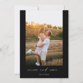 黒モダン書結婚道 招待状 (裏面)