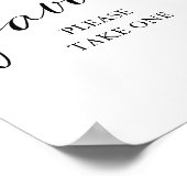 黒モダン書赤ちゃんシャワーの好意サイン ポスター (角)