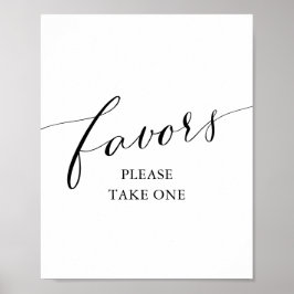 黒モダン書赤ちゃんシャワーの好意サイン ポスター