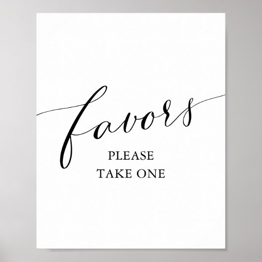 黒モダン書赤ちゃんシャワーの好意サイン ポスター (正面)