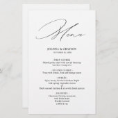 黒モダン書道シンプルミニマ結婚リスト (正面/裏面)