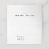 黒モダン書道シンプルミニマ結婚リスト プレイスカード (外部開封)