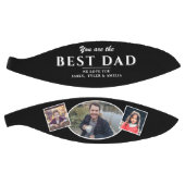 黒モダン最高のパパ父3 Photo Collage バスケットボール (パネル)