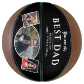 黒モダン最高のパパ父3 Photo Collage バスケットボール (縦)