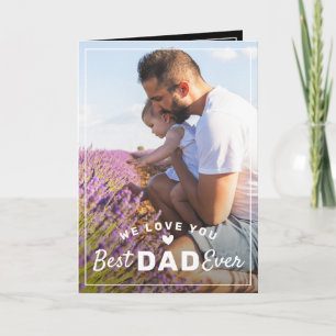 黒モダン最高のパパEver 2 Photo Father's Day カード