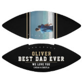 黒モダン最高のパパEver Father's Day写真 アメリカンフットボール (パネル)