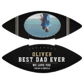 黒モダン最高のパパEver Father's Day写真 アメリカンフットボール (パネル)
