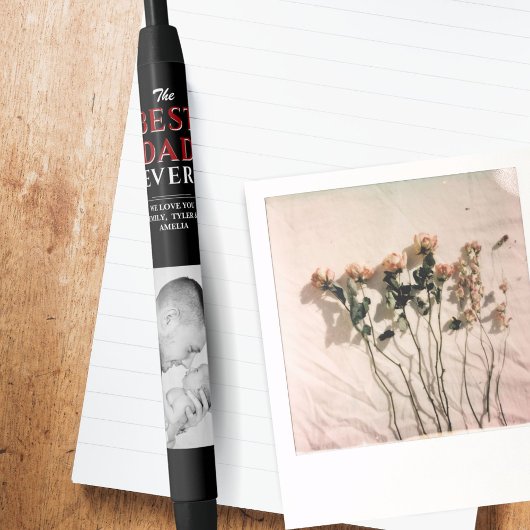 黒モダン最高のパパEver Father's Day写真 黒ボールペン