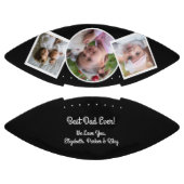 黒モダン最高のパパEver Photo Collage Football アメリカンフットボール (パネル)