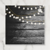 黒モダン材素朴金ゴールドライトアーチ結婚ズ フェイバータグ (裏面)