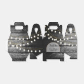 黒モダン材素朴金ゴールドライトアーチ結婚ズ フェイバーボックス (折り畳みなし)