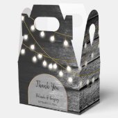 黒モダン材素朴金ゴールドライトアーチ結婚ズ フェイバーボックス (オープン)