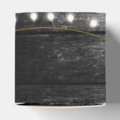 黒モダン材素朴金ゴールドライトアーチ結婚ズ フェイバーボックス (上部)