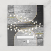 黒モダン材素朴金ゴールドライトアーチ結婚ズ プレイスカード (外部開封)