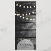 黒モダン材素朴金ゴールドライトアーチ結婚ズ メニュー (裏面)