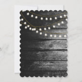 黒モダン材素朴金ゴールドライトアーチ結婚ズ 招待状 (裏面)