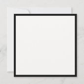 黒モダン枠タイポグラフィ結婚の日救付 招待状 (裏面)