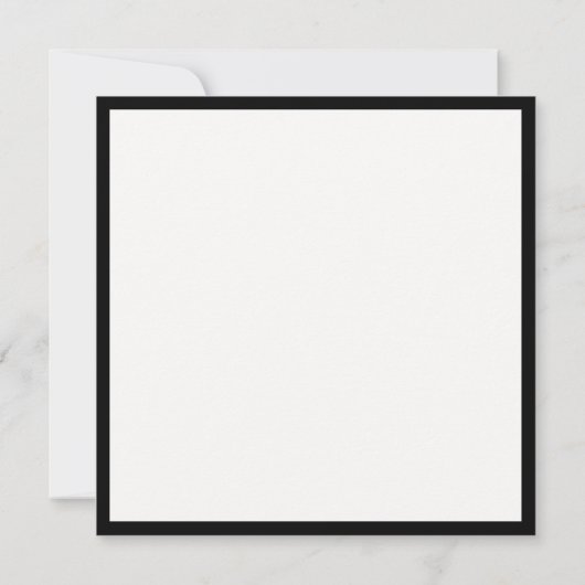 黒モダン枠タイポグラフィ結婚の日救付 招待状 (裏面)