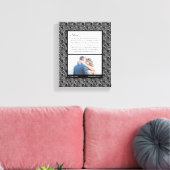 黒モダン柄の結婚写真結婚の誓い キャンバスプリント (インサイチュ (リビング))