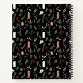 黒モダン植物性クリスマスファミリーレシピ ノートブック (裏面)