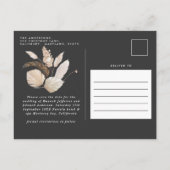 黒モダン植物性パエレガントパス草 案内ポストカード (裏面)