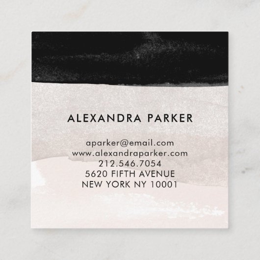 黒モダン水洗中性洗剤 スクエア名刺 (裏面)