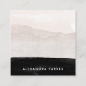 黒モダン水洗中性洗剤 スクエア名刺 (正面)