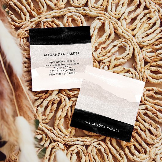 黒モダン水洗中性洗剤 スクエア名刺