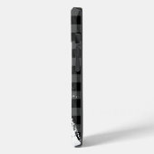 黒モダン水牛プレイドビッグモノグラム名 Case-Mate iPhoneケース (裏面 / 左)