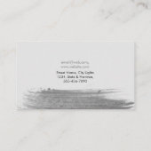 黒モダン水色抽象芸術エレガントクール 名刺 (裏面)