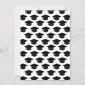 黒モダン波はっきりしたアーチ二重目盛り 招待状 (裏面)