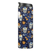 黒モダン海軍ハカスタマイズロウィーンギフトスカル タンブラー (回転右)