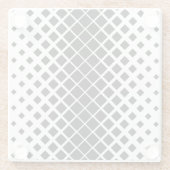 黒モダン溶け正方形ブロックパターン ガラスコースター (裏面)