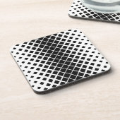 黒モダン溶け正方形ブロックパターン コースター (左側)