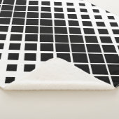 黒モダン溶け正方形ブロックパターン シェルパブランケット (3/4)
