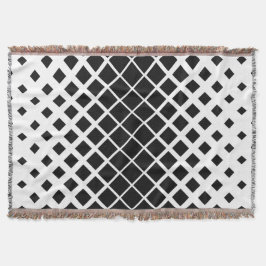黒モダン溶け正方形ブロックパターン スローブランケット
