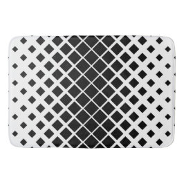 黒モダン溶け正方形ブロックパターン バスマット