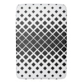 黒モダン溶け正方形ブロックパターン バスマット (正面縦)