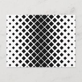 黒モダン溶け正方形ブロックパターン ポストカード