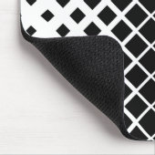 黒モダン溶け正方形ブロックパターン マウスパッド (コーナー)