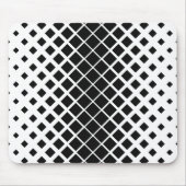 黒モダン溶け正方形ブロックパターン マウスパッド (正面)