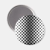 黒モダン溶け正方形ブロックパターン マグネット (正面/裏面)